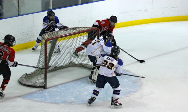 The 2012 Chicago Fury U14 AAA Girls Hockey Team vs Naperville Sabres Boys Pee Wee's in an exhibition game at Rocket Ice Arena in Naperville, Illinois on February 22nd, 2013.