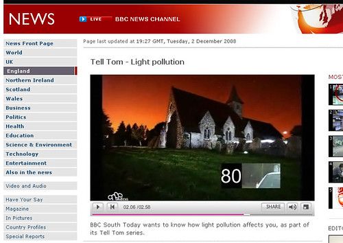 BBC News Feature on Light Pollution