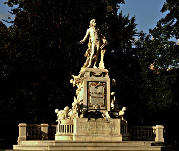 Mozart's Memorial in a Garden, Vienna