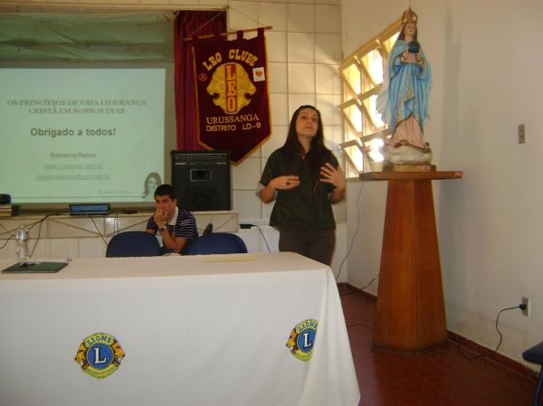 Palestra no Seminário de Desenvolvimento de Lideranças do Distrito LEO L D-9 em Urussanga
