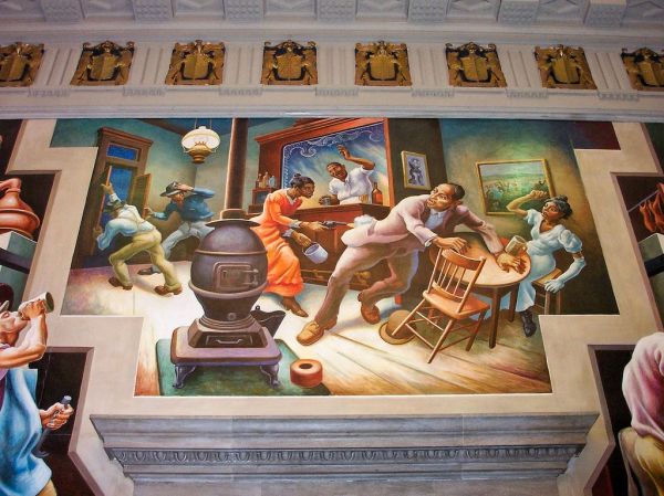 Jefferson City - Missouri - State Capitol - Frankie and Johnny - Reception Room - United States