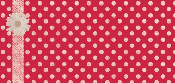 daisy red polka dots twitter background