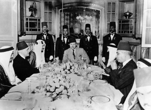 King Farouk and Arab guests