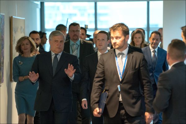 Facebook CEO Mark Zuckerberg at the EP