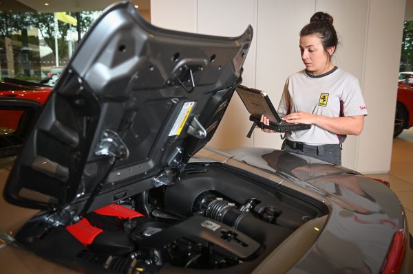 Female automotive technician engineer