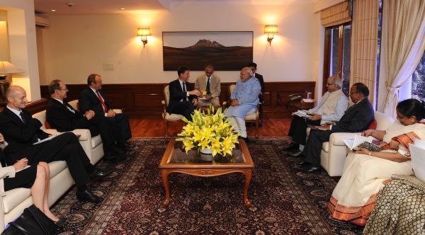 Nick Clegg with Narendra Modi