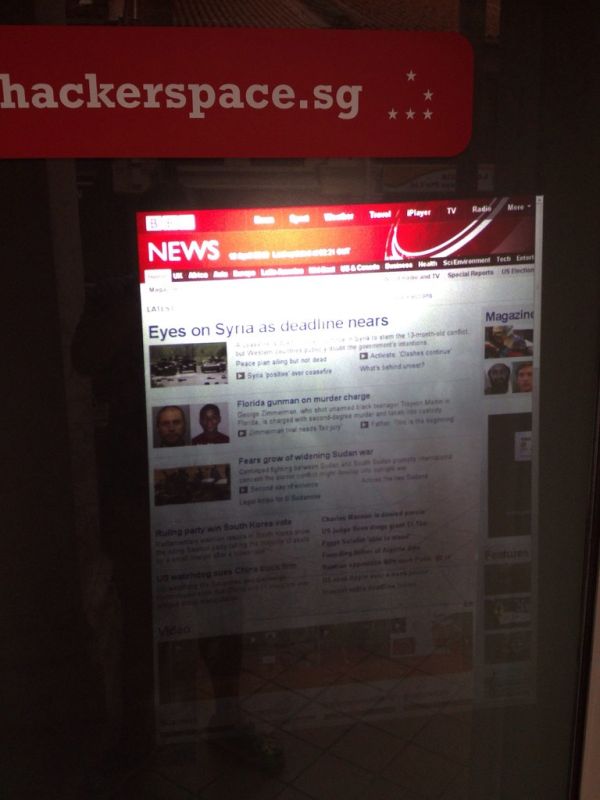 BBC News on the sign