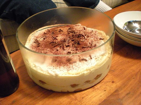 Tiramisu, instead of birthday cake