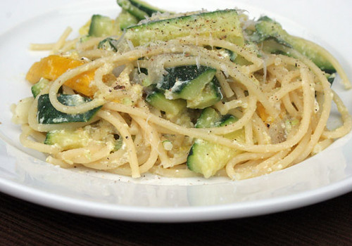Pasta with Lots of Zucchini and Beaten Egg