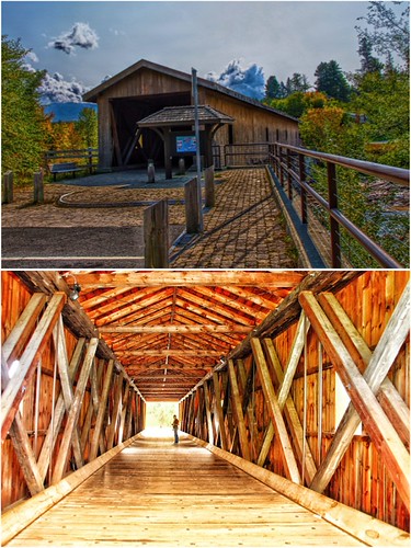 Jay Cover Bridge - 1856 - Massive Howe Truss - Adirondacks Mountains - Essex County - New York