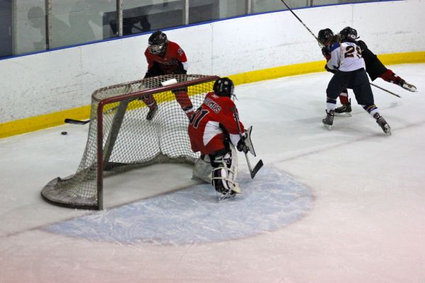 The 2012 Chicago Fury U14 AAA Girls Hockey Team vs Naperville Sabres Boys Pee Wee's in an exhibition game at Rocket Ice Arena in Naperville, Illinois on February 22nd, 2013.