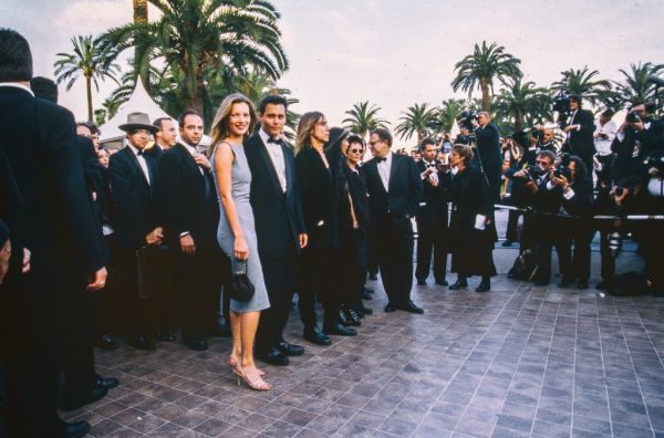 Found Slide -- Johnny Depp and Kate Moss -- Ira Richolson Collection