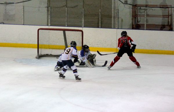 The 2012 Chicago Fury U14 AAA Girls Hockey Team vs Naperville Sabres Boys Pee Wee's in an exhibition game at Rocket Ice Arena in Naperville, Illinois on February 22nd, 2013.