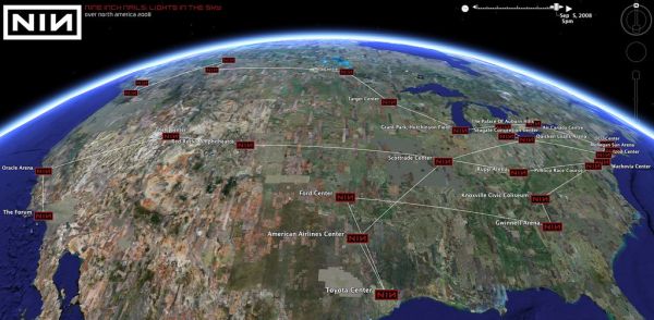 NIN Tour on Google Earth
