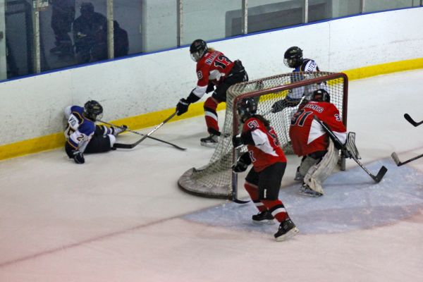 The 2012 Chicago Fury U14 AAA Girls Hockey Team vs Naperville Sabres Boys Pee Wee's in an exhibition game at Rocket Ice Arena in Naperville, Illinois on February 22nd, 2013.