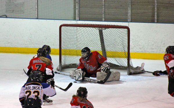 The 2012 Chicago Fury U14 AAA Girls Hockey Team vs Naperville Sabres Boys Pee Wee's in an exhibition game at Rocket Ice Arena in Naperville, Illinois on February 22nd, 2013.