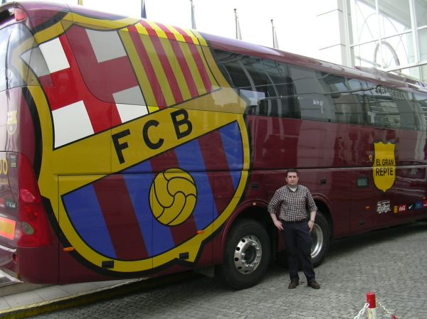 Autobús del Barça en Coruña