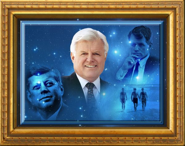 Framed Version: In Loving Memory of U.S. Senator, Edward (Ted) M. Kennedy. Together again with his brothers, John (Jack) F. Kennedy & Robert (Bobby) Kennedy