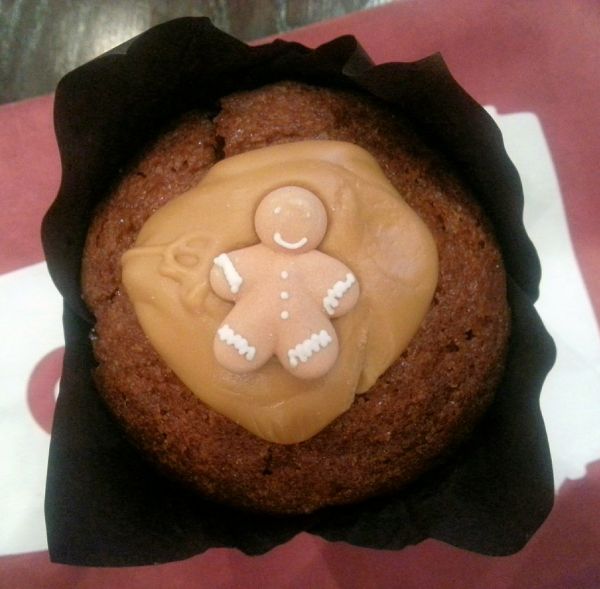 First shot of 2014: A gingerbread muffin man