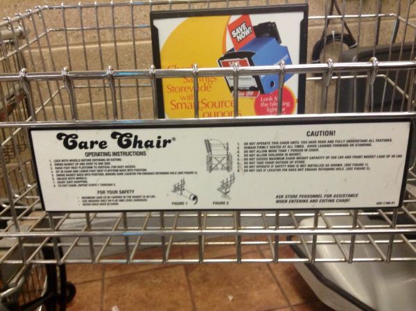 Wheelchair Shopping Cart at Price Chopper Grocery Store. Pics by Mike Mozart of TheToyChannel and JeepersMedia on YouTube. #Wheelchair #WheelChairShoppingCart