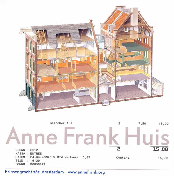 Anne Frank Huis Entree Kaartje - Amsterdam, Nederland