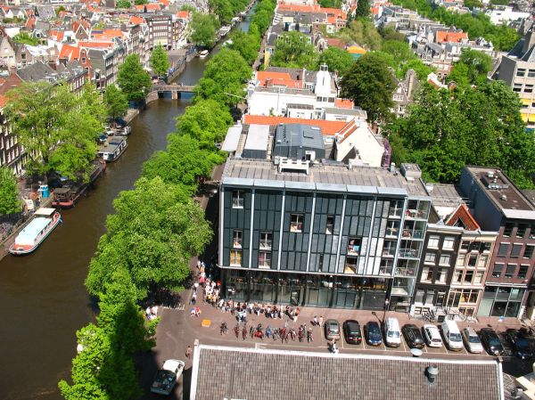 Crowd Waiting to Enter Anne Frank House Museum