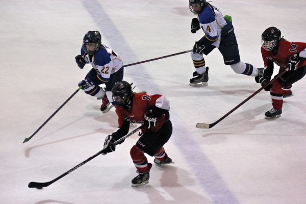 The 2012 Chicago Fury U14 AAA Girls Hockey Team vs Naperville Sabres Boys Pee Wee's in an exhibition game at Rocket Ice Arena in Naperville, Illinois on February 22nd, 2013.