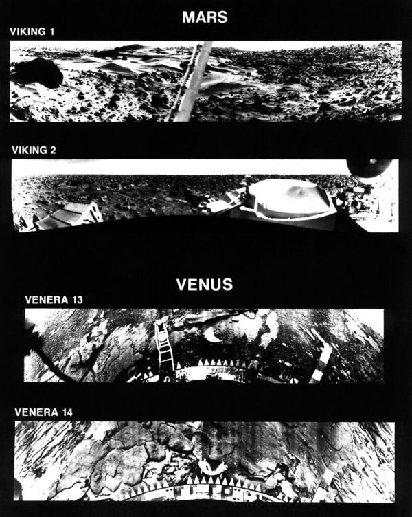 Surfaces of Mars and Venus