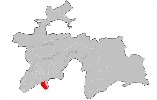 Location of Panj District in Tajikistan