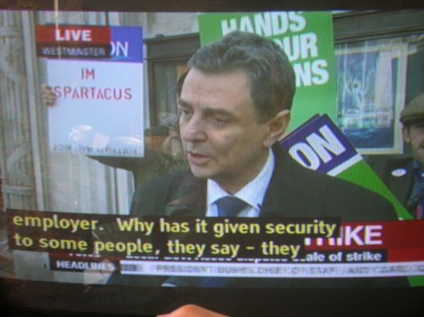 Gladiator at the Council Strike, BBC News