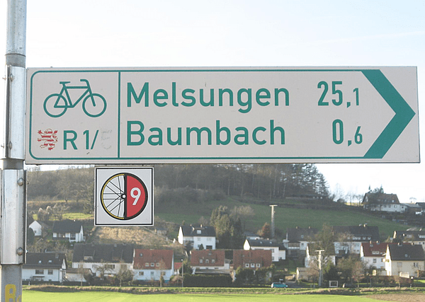 Radwegweisung d 9 fulda radweg ds 12 2006