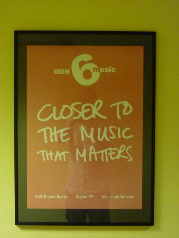 6music poster in BBC New Broadcasting House, Manchester