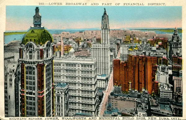 New York - Lower Manhattan (Postcard c.1914)