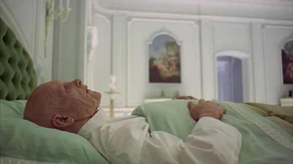 Buddhist view; death as transformation with the opportunity for enlightenment, Buddhist philosophy in the West, Dr. Dave Bowman (Keir Dullea), 2001 A Space Odyssey, written by Arthur C. Clarke, directed by Stanley Kubrick