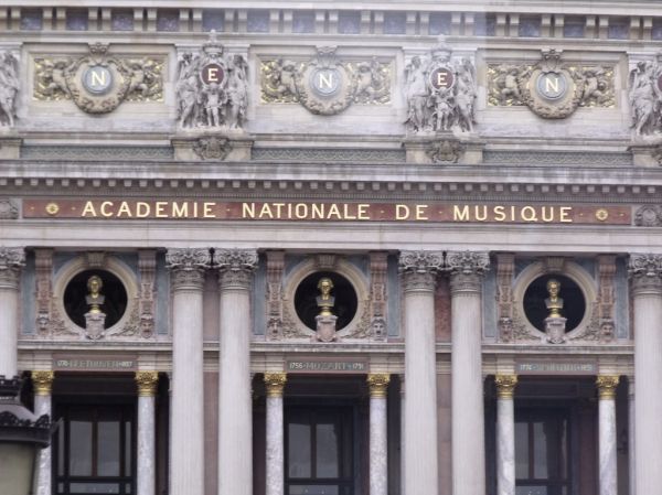 Beethoven, Mozart and Spontini busts - Opera Garnier - Palais Garnier