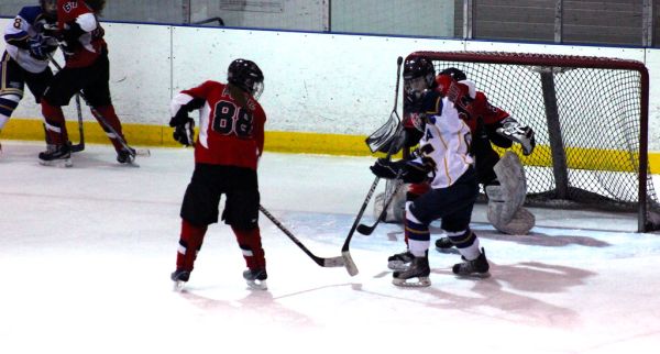 The 2012 Chicago Fury U14 AAA Girls Hockey Team vs Naperville Sabres Boys Pee Wee's in an exhibition game at Rocket Ice Arena in Naperville, Illinois on February 22nd, 2013.