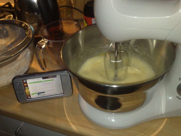 Baking the sponge cake