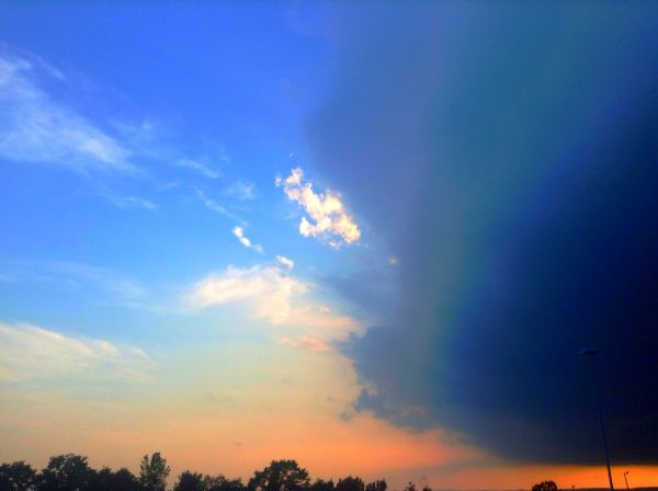Tornado Funnel Cloud, Buckland Hills Mall Connecticut, CT, July 27 about 6:20 PM Manchester CT. By Mike Mozart of TheToyChannel and JeepersMedia on YouTube.