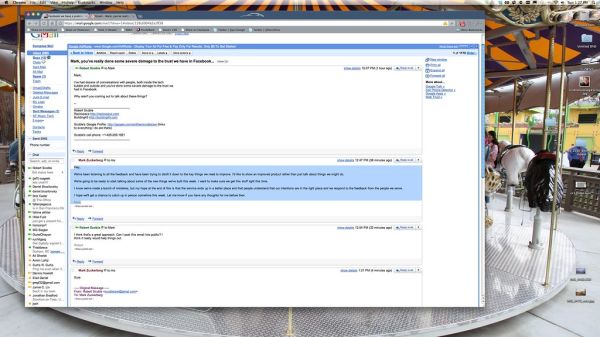 Email with Mark Zuckerberg, CEO of Facebook