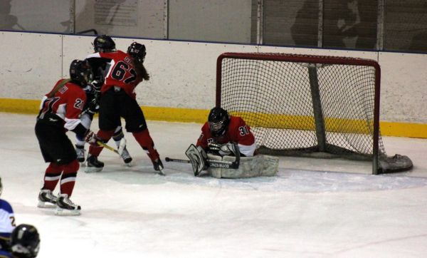 The 2012 Chicago Fury U14 AAA Girls Hockey Team vs Naperville Sabres Boys Pee Wee's in an exhibition game at Rocket Ice Arena in Naperville, Illinois on February 22nd, 2013.