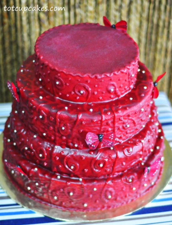 4 tier wedding cake ~totcupcakes.com~