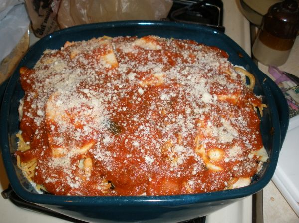 Seven Cheese Vegetarian Lasagna (Before Cooking)