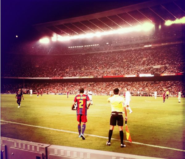 During the match Barça - Milan 22 August