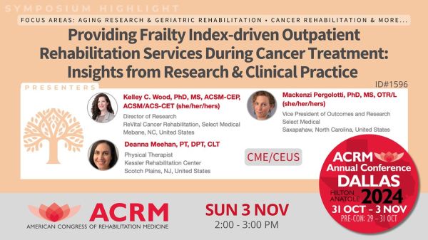 Providing Frailty Index-driven Outpatient Rehabilitation Services During Cancer Treatment: Insights from Research and Clinical Practice 1596 - 1
