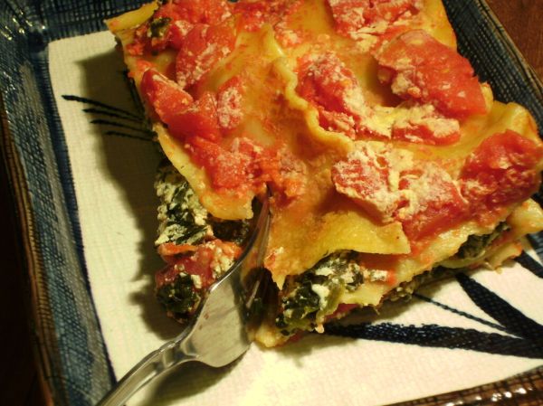 Spinach tofu lasagna