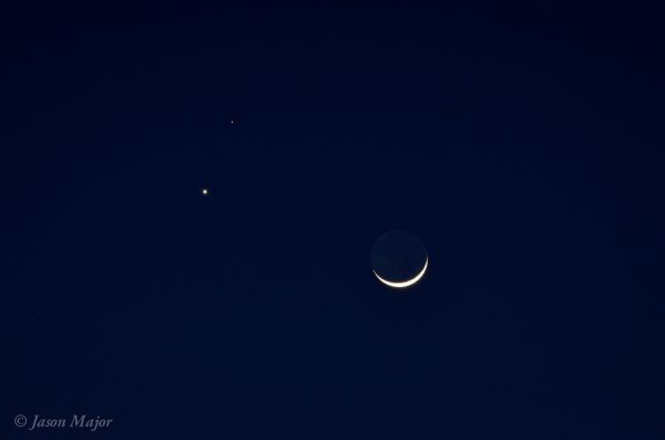 The Moon, Venus, and Mars