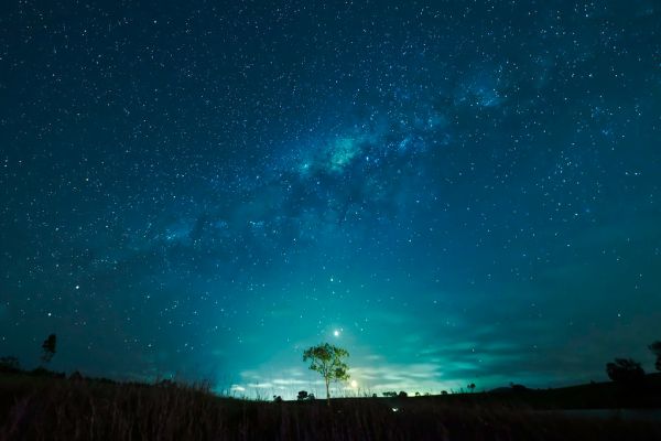 Moon and Venus setting