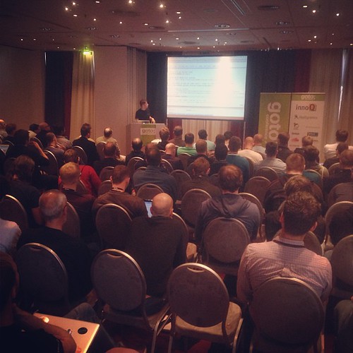 ALL the DBs! 'With a hammer in your hand…' @Elasticsearch #gotober talk by @s1m0nw on #elasticsearch's Apache Lucene (#noSQL since 2001) powered and schema free search engine. I know these guys from my #highgroove roots. Very useful tool for doing search