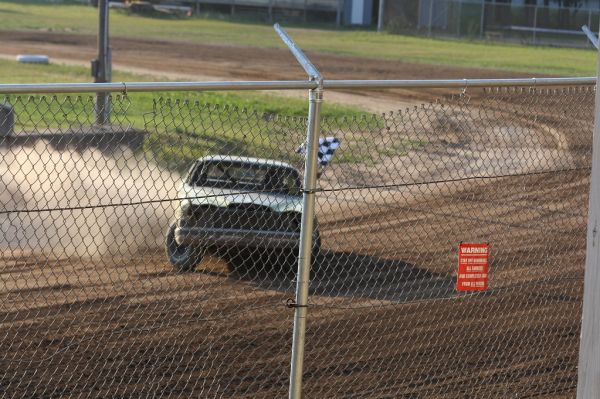 7.11.13 Amherst Speedway - Super Street dash and feature winner #19 Cory Stephens the Green Ghost