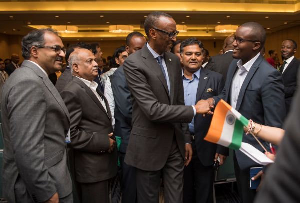 President Kagame and Prime Minister Narendra Modi of India attend the India-Rwanda Business Forum | Kigali, 24 July 2018